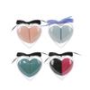 ASAKKURA 1 Box Heart Shape Makeup Sponges Dual Purpose Wet Dry Foundation Blending Puff for Cream Powder Concealer Cosmetic Application Soft Reddish Black Flocking Beauty Eggs view 4