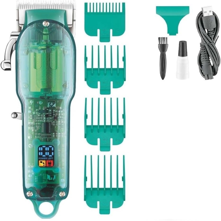 YHNNH Hair Cutting Tool, Clipper Trimmer Profesional Beard Machine Haircut Transparent for Men
