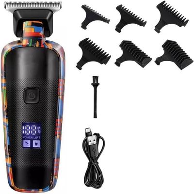 YHNNH Hairdressing Tools, Multi-Functional Professional Electric Shaver for Men, Printed Graffiti Pattern, Rechargeable Hair Clipper