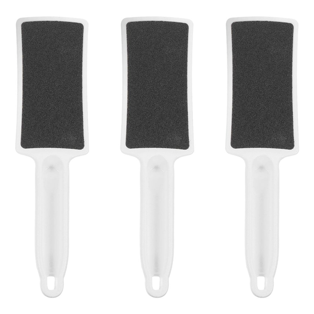 ADOCARN 3pcs Double-Sided Foot File Pedicure Tools with Ergonomic Handle Dead Skin Remover Cuticle Remover Foot Scraper Callus Rasp for Smooth and Cracked Heel Care