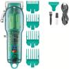 YHNNH Hair Cutting Tool, Trimmer Electric Transparent Haircut Machine Professional Cordless Digital Display for Men view 1