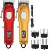 YHNNH Hair Clippers,Beard Trimmer for Men, Professional Clipper Adjustable for Barber Shop Electric Haircut Machine Rechargeable(Red) view 2