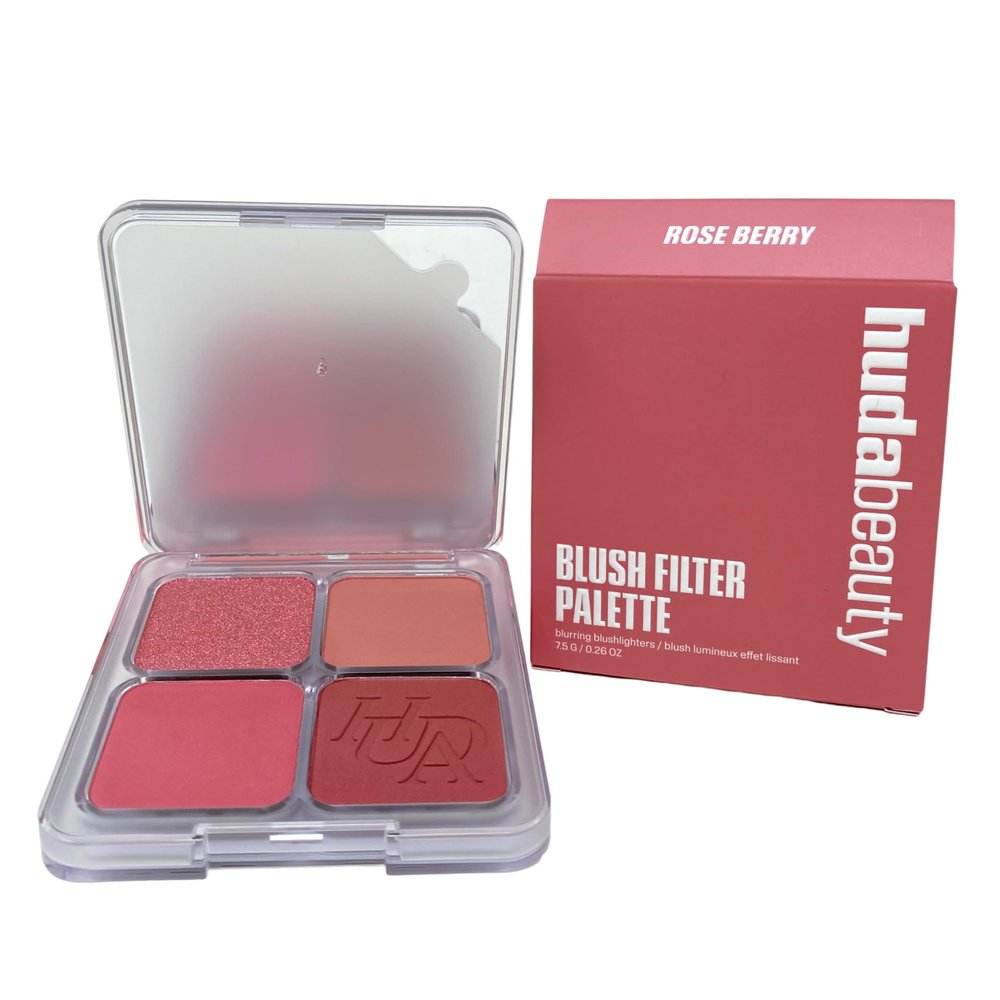 Huda Beauty Blush Filter Blurring Blushlighters Palette - Rose Berry - 7.5 g / 0.26 oz. Limited Edition