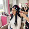 Creaseless Hair Clips for Women Styling 40Pcs Getting Ready No Crease Hair Clips for Bangs Setting No Bend Dent Makeup Clip Application Skincare Clip (Orange) view 2