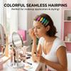 Creaseless Hair Clips for Women Styling 40Pcs Getting Ready No Crease Hair Clips for Bangs Setting No Bend Dent Makeup Clip Application Skincare Clip (Orange) view 3