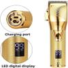 YHNNH Hair Clippers,Beard Trimmer for Men, Clipper Professional Cutting Machine Adjustable Cordless Barber Digital Display for(Gold) view 3