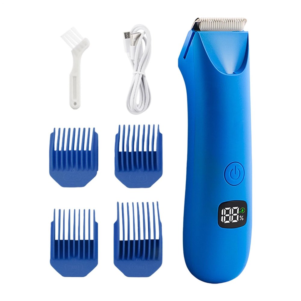 Body Shavers for Men - Electric Digital Display Personal Groomer - Mens Trimmer for Pubic Hair,for Intimate Pubic Balls Back Armpit Chest Arm