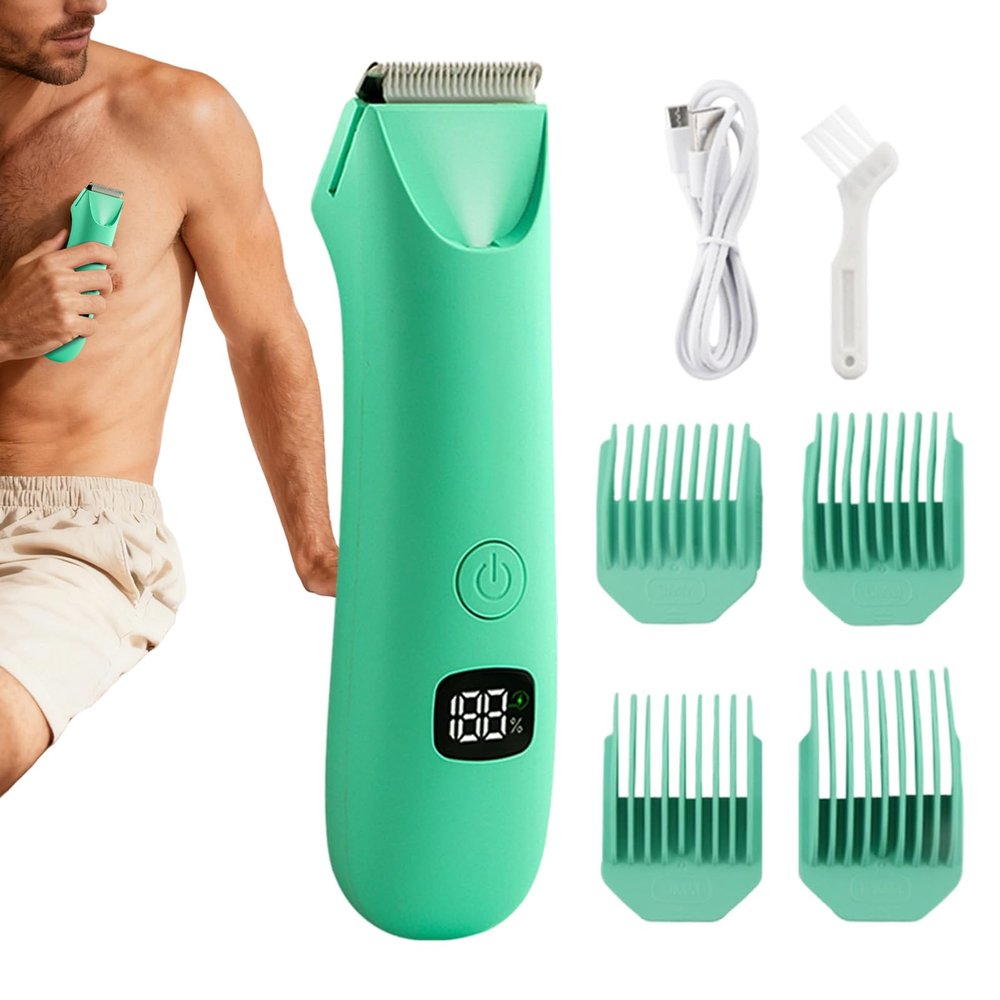 Body Trimmer for Men,Low-Noise Electric Razor - Mens Trimmer for Pubic Hair - for Intimate Pubic Balls Back Armpit Chest Arm