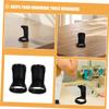 Alipis 2pcs Portable Black Plastic Shaving Brush Holder for Men Space-saving Vertical Stand for Beard Grooming Tools Compatible with Razors and Brushes Travel-ready Grooming Organizer for view 3
