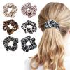 TENOC Soft Scrunchies, Leopard Print Patterns Hair Ties Ponytail Holders for all Ages, 6 Pcs view 1