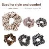 TENOC Soft Scrunchies, Leopard Print Patterns Hair Ties Ponytail Holders for all Ages, 6 Pcs view 2