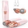 IFANZETECH Eyebrow Trimmer Facial Hair Removal for Women: 2 in 1 Rechargeable Facial Hair Remover & Eyebrow Razor, Electric Painless Face Shaver for Women with LED Light for Eye brow, Lips & Face view 1