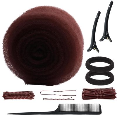 106PCS Blonde Bun Maker,Hair Sponge,Bump It, Hair Bumps for Volume Insert, Bun Maker with U-Pins, Clips and Comb, Complete Styling Kit for Voluminous Hairstyles, Nylon Material