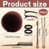 106PCS Blonde Bun Maker,Hair Sponge,Bump It, Hair Bumps for Volume Insert, Bun Maker with U-Pins, Clips and Comb, Complete Styling Kit for Voluminous Hairstyles, Nylon Material view 2