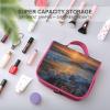 FekiLoot Sunset Seascape Hanging Toiletry Bag Large Capacity Bathroom Storage Bag with Hanging Hook Portable Hanging Organizer Men And Women Travel Toiletries Bag view 4