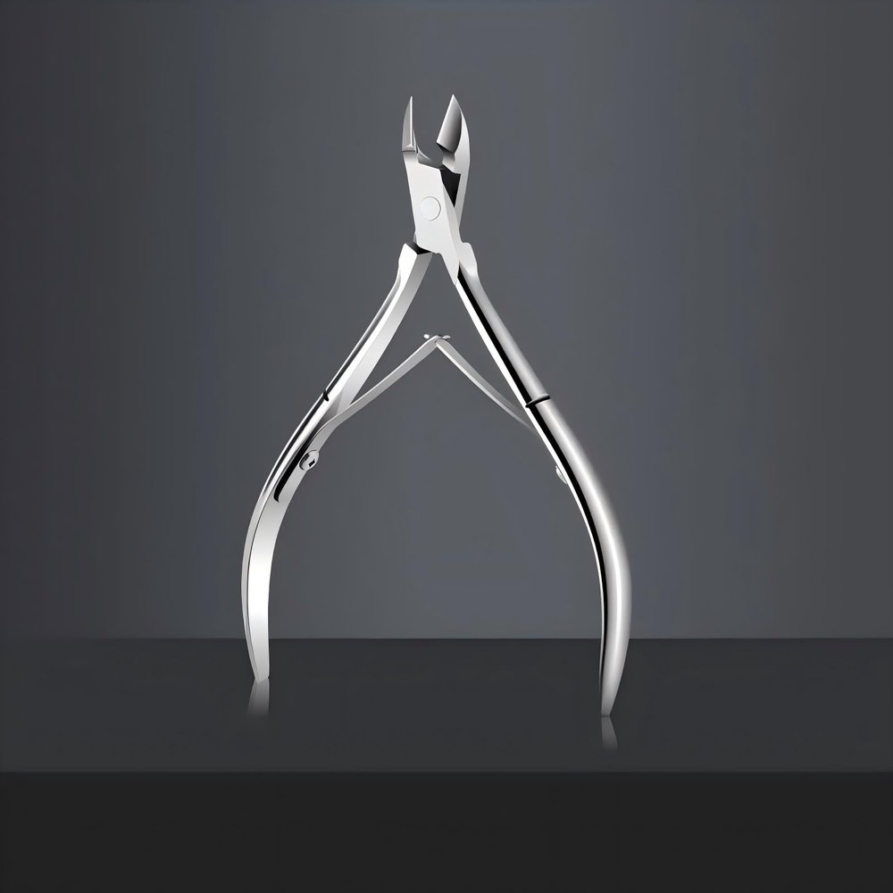 Professional Stainless Steel Cuticle Nipper, Precision Nail Care Tool, Double Spring Handle, Manicure and Pedicure Implement