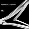 Professional Stainless Steel Cuticle Nipper, Precision Nail Care Tool, Double Spring Handle, Manicure and Pedicure Implement view 3