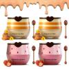 4PCS Strawberry & Bee Lip Balm Honey Pot, Vitamin E & Moisturizing Propolis Sleeping Lip Mask, Effective Reduces Lip Lines Prevention Dry and Cracked Scrubs Exfoliator Lip Wrinkle Care Product view 1