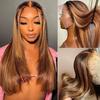 Lemoda Wholesale 100% Human Hair Wig 13X4 Highlight Straight Human Hair Lace Front Wigs 26inch P4/27 200% Density Peruvian HD Lace Wig view 1