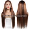 Lemoda Wholesale 100% Human Hair Wig 13X4 Highlight Straight Human Hair Lace Front Wigs 26inch P4/27 200% Density Peruvian HD Lace Wig view 2