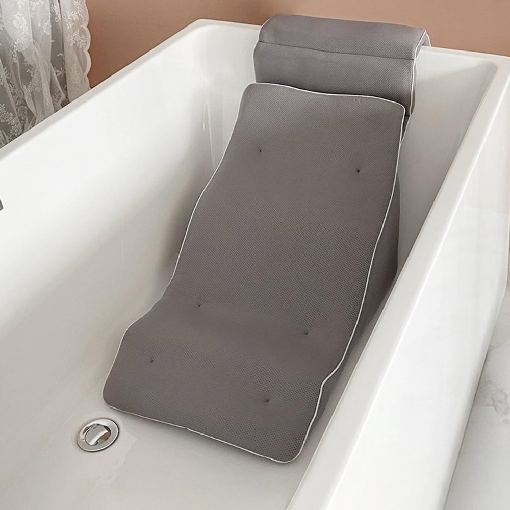 Bathtub Backrest Cushion Anti-Slip Seat Pad 90 Tub Wooden Barrel Universal Lumbar Support Pillow