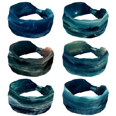 otnrnondcl Pack of 6 Stars Nebula Wide Headbands for Women Knotted No Slip Head Bands Soft Turban Headband Hair Accessories