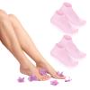 2 Pairs Silicone Moisturizing Foot Socks, Silicone Socks for Dry Cracked Feet Foot Spa Pedicure Sock Anti-Slip Moisturizer Sock Fits Up to Size 9 view 1