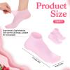 2 Pairs Silicone Moisturizing Foot Socks, Silicone Socks for Dry Cracked Feet Foot Spa Pedicure Sock Anti-Slip Moisturizer Sock Fits Up to Size 9 view 2