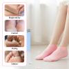 2 Pairs Silicone Moisturizing Foot Socks, Silicone Socks for Dry Cracked Feet Foot Spa Pedicure Sock Anti-Slip Moisturizer Sock Fits Up to Size 9 view 4