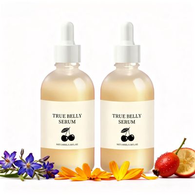 True Belly Serum - Organic Firming & Hydrating Belly Oil for Stretch Mark & Cellulite Appearance, Belly Oil For Pregnant Women,Supports Skin Nourishment & Elasticity,100ml (2PCS)