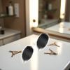 2Pcs Black Invisible Human Hair Toppers For Women Seamless Clip In Hair Extension Piece Short Fake Fringe Lining of Hair Top Hairpieces view 3