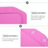 GAROZATION Supple PVC Foam Bath Pillow with Suction Cups for Bathtub Neck and Shoulder Support Soft Padded Spa Bath Accessory for Relaxation and Anti-Slip Comfort view 2