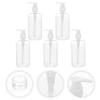 NinthAvenue Basics 5Pcs Transparent Pump Lotion Bottles Plastic Refillable Shampoo Dispenser for Travel Bathroom Hand Soap Gel Liquid Container view 2