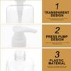 NinthAvenue Basics 5Pcs Transparent Pump Lotion Bottles Plastic Refillable Shampoo Dispenser for Travel Bathroom Hand Soap Gel Liquid Container view 3