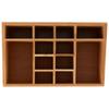 12-Compartment Bamboo Bathroom Organizer, Brown view 2