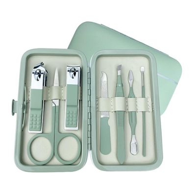 ASWRTYJO Paint Nail Cut 7 Piece Set Gift Clippers Beauty Sleeve Repair Faces Tool Kit