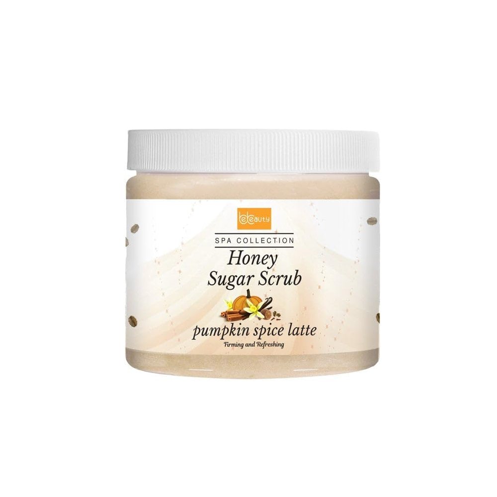 Pumpkin Spice Latte Honey Sugar Body Scrub Gentle Exfoliating Sugar Scrub with Hydrating Honey for Smooth, Soft Skin by BeBeauty