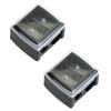 2Pcs Black Eyeliner Sharpener Makeup Pencil Sharpener Pencil Sharpeners for Eyebrow Eyeliner Pencil Tool Dual Holes Eye Pencil Sharpener with Cover Portable Makeup Brushes and Tools view 1