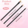 3PCS Flat Concealer Brush Small Black Premium Synthetic Makeup Brushes Under Eye, Travel Foundation Make up Brush Set Precise Coverage Dark Circles Face Contour Blending Brushes(3 Sizes) view 2