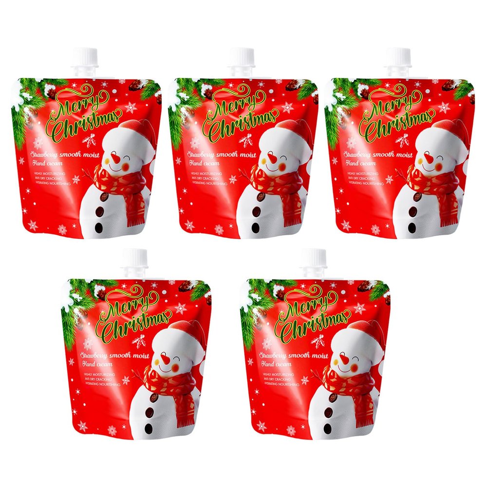 Aislor 5PCS Christmas Gift Set of Moisturizing Hand Cream, Nourishing & Repairing Lotion for Dry, Cracked Hands for Winter Hand Care Strawberry One Size
