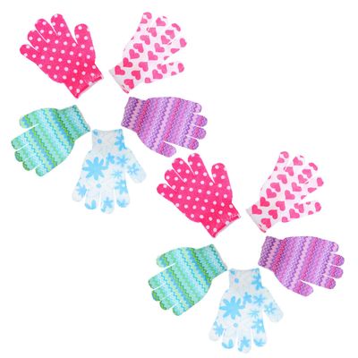 DECORNIJIA 10Pcs Exfoliating Shower Gloves Double-sided Bath Scrubber for Deep Skin Cleansing Back Scrubber Body Wash Mitts Mixed Colors