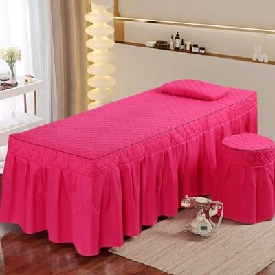 Beauty Age Spa Couch Cover - Washable Bed Cover with Skirt, All-Round Wrap for Lash Bed & Mattress, Table Skirt with Face Hole - Perfect for Salon & Home Use