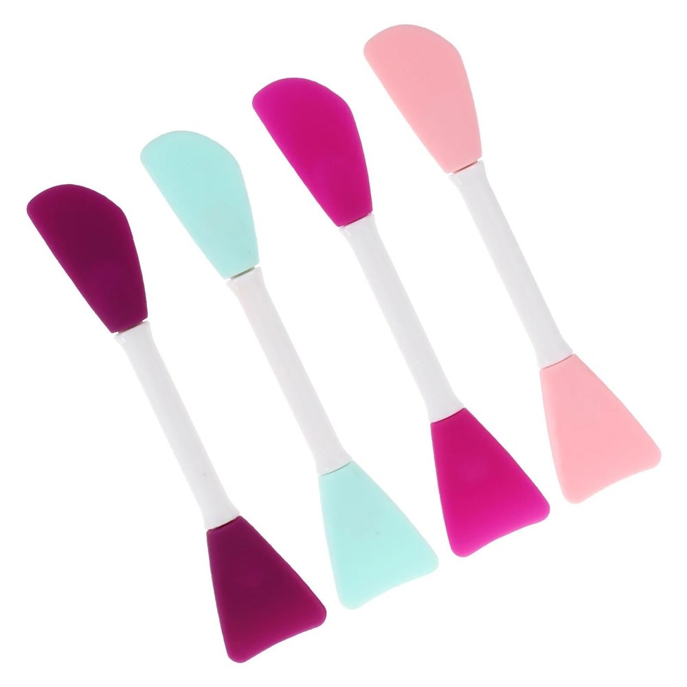 16Pcs Face Mask Applicator Face Mask Brushes Silicone Thin Layer Applicators Portable Facial Mud Mask Tools Beauty Supplies Travel Friendly