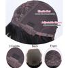 10 Inch Light Straight Bob Wig with Bangs Human Hair Realistic HD Lace Short Black Bob Wigs, Ready to Go Blunt Cut Bob Wig Glueless 180 Density (Black, 8in) view 3