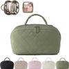 2026 New Travel Makeup Bag,Festivalment Wide Open Lay-Flat Water-Resistant Cosmetic Case,Puffy Padded Organizer for Toiletries & Brushes Large Capacity with Compartments view 1