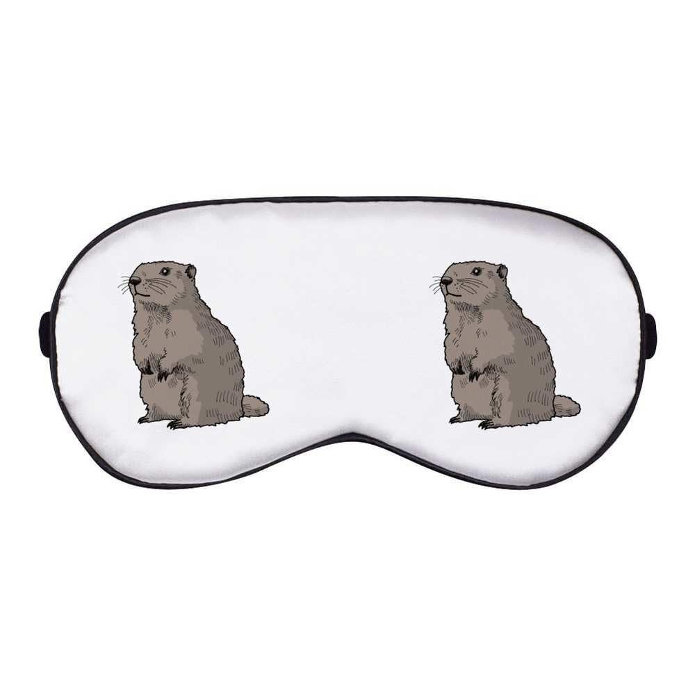 Azeeda 'Standing Marmot' Sleep/Travel Eye Mask (EY00033998)