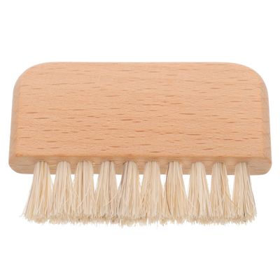 WESIEVYA Wooden Handle Nail Brush Portable Manicure Brush for Fingernails and Toenails Cleaning Stable Grip Exfoliate and Dirt Remover Suitable for Home and Salon Use