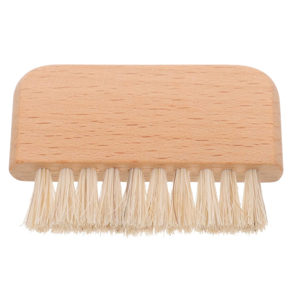 WESIEVYA Wooden Handle Nail Brush Portable Manicure Brush for Fingernails and Toenails Cleaning Stable Grip Exfoliate and Dirt Remover Suitable for Home and Salon Use