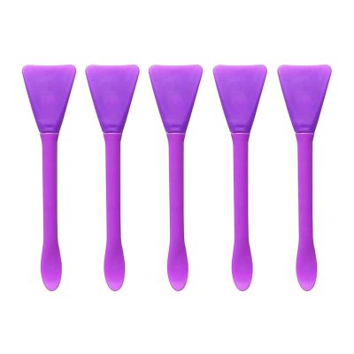 25pcs Face Mask Applicator Silicone Face Mask Brushes Makeup Spatula Applicator Skincare Spatula Lotion Face Cream Applicator Spa Makeup Tools(Purple)