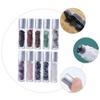 LOORGVEL 10pcs Glass Gemstone Roller Ball Bottles with Lid for Essential Oils Perfume Travel Refillable Storage Containers Cosmetic Accessories view 3